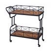 Drink Trolley Wood and Metal Bar Carts Vintage Brown