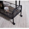 Drink Trolley Wood and Metal Bar Carts Vintage Grey