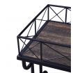 Drink Trolley Wood and Metal Bar Carts Vintage Grey