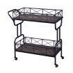 Drink Trolley Wood and Metal Bar Carts Vintage Grey