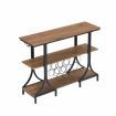 3-Tier Vintage Wine Rack with 12 Bottle Holder, Brown