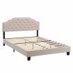 BEF02 Double Size Bed Frame Base Mattress Platform Beige