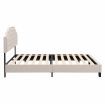 BEF02 Double Size Bed Frame Base Mattress Platform Beige