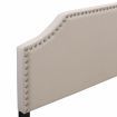 BEF03 Double Size Wooden Upholstered Bed Frame Beige