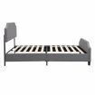 BEF03 Queen Size Wooden Upholstered Bed Frame Grey