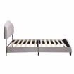 Double Size Shell-Style Bed Frame Base Mattress Platform BEF04 Grey