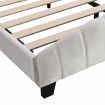 Queen Size Shell-Style Bed Frame Base Mattress Platform BEF04 Beige