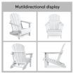 EHOMMATE HDPE Folding & Painted Outdoor Adirondack Chair Weather Resistant White