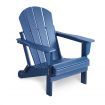 EHOMMATE HDPE Folding & Painted Outdoor Adirondack Chair Weather Resistant Navy Blue