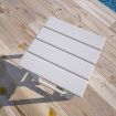 EHOMMATE HDPE Square Side Table Outdoor Indoor Living Garden Table White