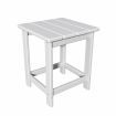 EHOMMATE HDPE Square Side Table Outdoor Indoor Living Garden Table White