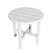 EHOMMATE HDPE Roundtop Side Table Outdoor Indoor Living Garden Table White