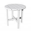 EHOMMATE HDPE Roundtop Side Table Outdoor Indoor Living Garden Table White