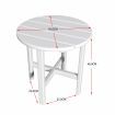 EHOMMATE HDPE Roundtop Side Table Outdoor Indoor Living Garden Table White