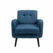 Mid Century Modern Tub Chair with Upholstered Cushion Blue