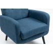 Mid Century Modern Tub Chair with Upholstered Cushion Blue