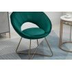 Modern Accent Velvet Chairs with Golden Metal Frame Leg 1 PC Green