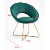 Modern Accent Velvet Chairs with Golden Metal Frame Leg 1 PC Green