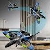 V27 RC Plane 360 Degree Stunt Roll Top Racing Remote Control Plane Great Gifts Christmas Easter Toys for Adults or Kids