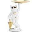 Bulldog Statues Home Decor Butler Statue With Tray Storage Key Holder Candy Jewelry Tray-White