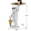 Bulldog Statues Home Decor Butler Statue With Tray Storage Key Holder Candy Jewelry Tray-White