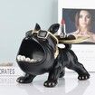 Big Mouth Bulldog Statues Home Decor Butler Statue With Tray Storage Key Holder Candy Jewelry Tray