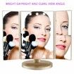 Tri-Fold Lighted Vanity Mirror with 22 LED Lights Touch Screen 3X/2X/1X Magnification Make Up Mirror-Gold