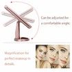 Tri-Fold Lighted Vanity Mirror with 22 LED Lights Touch Screen 3X/2X/1X Magnification Make Up Mirror-Rose Gold