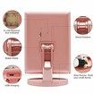 Tri-Fold Lighted Vanity Mirror with 22 LED Lights Touch Screen 3X/2X/1X Magnification Make Up Mirror-Rose Gold