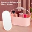 Travel Makeup Case Cosmetic Organizer Box with LED Vanity Mirror Storage Case Portable for Women Girls