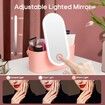 Travel Makeup Case Cosmetic Organizer Box with LED Vanity Mirror Storage Case Portable for Women Girls