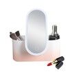 Travel Makeup Case Cosmetic Organizer Box with LED Vanity Mirror Storage Case Portable for Women Girls-Pink