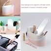 Travel Makeup Case Cosmetic Organizer Box with LED Vanity Mirror Storage Case Portable for Women Girls-Pink