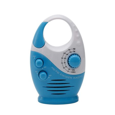 Waterproof Shower Radio, Splash Proof AM FM Radio with Top Handle