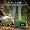 Crank Radio with Mobile Phone Charging Function Solar DAB FM Solar Radio for Hiking, Camping, Outdoor