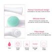 Face Brush - Manual Facial Cleansing Brush and Pore Cleansing Manual Dual Face Brush Blue