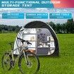 Bike Storage Tent Anti-Dust Waterproof Bike 210D Cover Outdoor Foldable Bicycle Shed Camping Garden Shelter 163X80X195CM