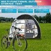 Bike Storage Tent Anti-Dust Waterproof Bike 210D Cover Outdoor Foldable Bicycle Shed Camping Garden Shelter 163X80X195CM