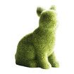 Easter Moss Bunny Flocked Rabbit Statue Figurine Festival Garden Yard Ornament Decoration A