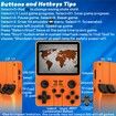 Handheld Game Console 3.5 inch Retro Games Consoles Classic Emulator Hand-held Gaming Console Preinstalled Hand Held Video Games System 64GB Yellow