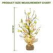 Easter Decorations, Pre-Lit Easter Egg Table Topper with Delicate Oranities, for Home Easter Tree Table Decorations