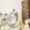 Easter Decorations, Pre-Lit Easter Egg Table Topper with Delicate Oranities, for Home Easter Tree Table Decorations