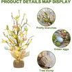 Easter Decorations, Pre-Lit Easter Egg Table Topper with Delicate Oranities, for Home Easter Tree Table Decorations