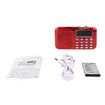 Pocket Radio Digital AM FM Rechargeable Elder Radio Digital Tuning, MP3 Music Player Speaker Support TF, AUX, USB Port(Red)