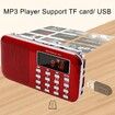 Pocket Radio Digital AM FM Rechargeable Elder Radio Digital Tuning, MP3 Music Player Speaker Support TF, AUX, USB Port(Red)