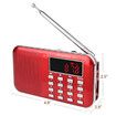 Pocket Radio Digital AM FM Rechargeable Elder Radio Digital Tuning, MP3 Music Player Speaker Support TF, AUX, USB Port(Red)