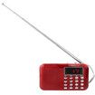 Pocket Radio Digital AM FM Rechargeable Elder Radio Digital Tuning, MP3 Music Player Speaker Support TF, AUX, USB Port(Red)