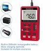 Pocket Radio Digital AM FM Tuning Stereo Volume with Earphone Rechargeable Battery for Walking Gym (Red)