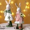 Rabbit Easter Decoration Cute Bunny Figurine Resin Statue Crafts