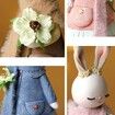 Rabbit Easter Decoration Cute Bunny Figurine Resin Statue Crafts